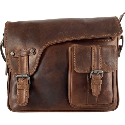 Schoudertas Vrouw - Bruin - Damestas - Crossbody Tas - Messenger Bag - Echt Leer