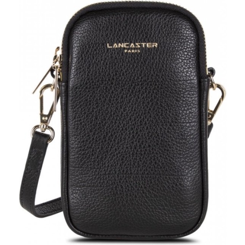 Lancaster Paris Telefoontasje - Clutch - Zwart - Leer