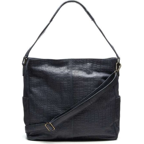 Chabo Bags - Rio Easy Croco - Schoudertas - Leer - Blauw