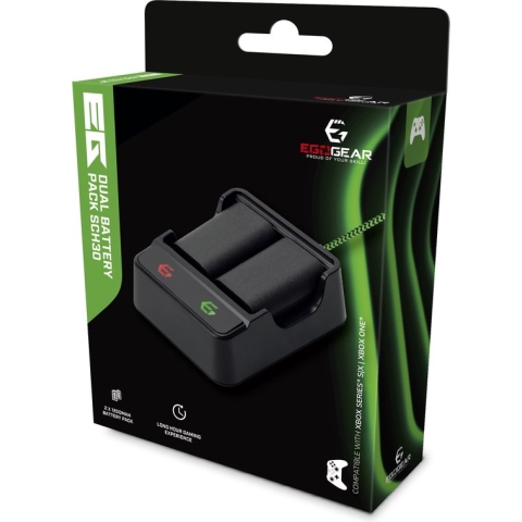 EgoGear - Dubbel Batterij Pakket Zwart - Geschikt voor Xbox Series X|S en Xbox One