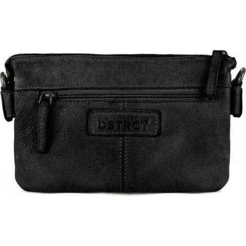 DSTRCT Kleine Schoudertas / Crossbody Tas  Dames -  Leer - Harrington Road     -  Zwart