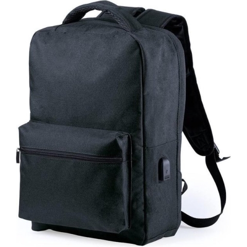 Anti diefstal rugtas/rugzak zwart 13 liter met USB en RFID anti-skimming vak - Anti-diefstal/zakkenrollers rugzak/tassen