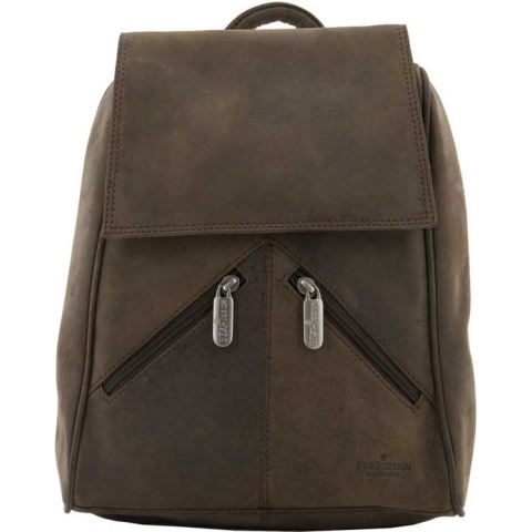Bear Design Rowinda Leren Rugtas - Bruin