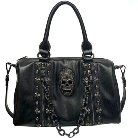 Schedel Ketting Handtas Gothic Klinknagel Schoudertas PU (imitatie) Leer Schoudertassen Schoudertassen Tas Zwart