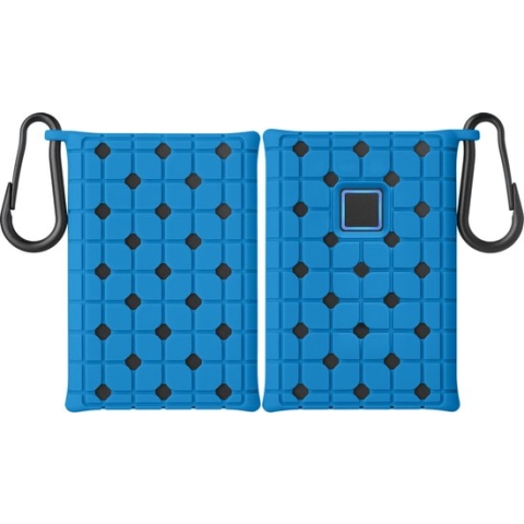 kwmobile case voor harde schijf - Compatibel met Samsung T7 Touch Portable SSD - SSD-cover van silicone - In blauw