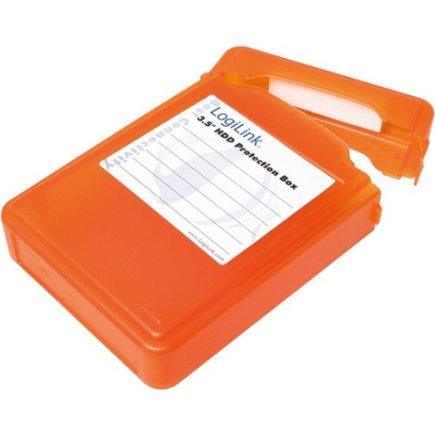 "LogiLink HDD Bescherming-Box voor 3,5"" HDD´s, oranje"