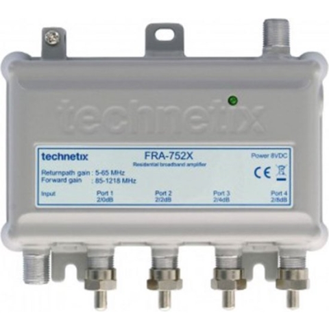 Ziggo antenne signaal versterker Technetix FRA-752X  Splitter 4 uitgangen