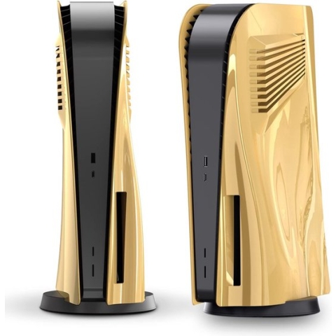 Faceplates Geschikt voor Playstation 5 Disk Edition - Console Skin Cover - Premium Faceplate - Cover Plate - Plates - Game Accessoires voor PS5 - Limited Edition Color Chrome Gold