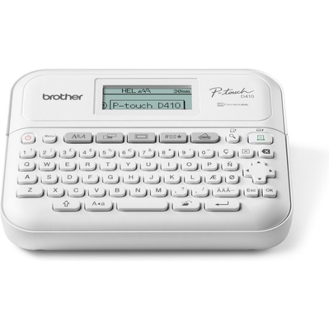 Brother PT-D410, QWERTY, TZe, Thermo transfer, 180 x 180 DPI, 20 mm/sec, Bedraad