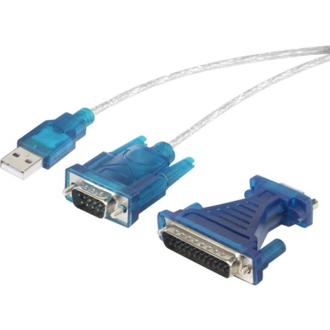Renkforce USB 1.1 Adapter [1x D-sub stekker 9-polig, D-sub stekker 25-polig - 1x USB 1.1 stekker A] Vergulde steekconta