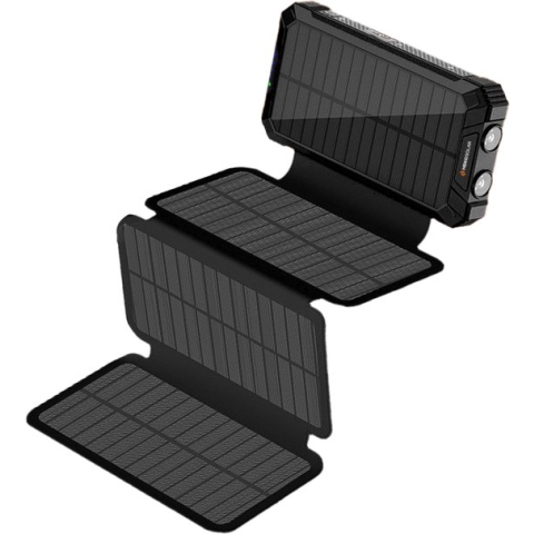 HEKO Solar® - Solar Powerbank Swung 30000mAh - Zonnepanelen - Iphone & Samsung - Zonneenergie - Snellaadfunctie - 3x USB - USB C - Wireless Charger - Voor reizen en festivals