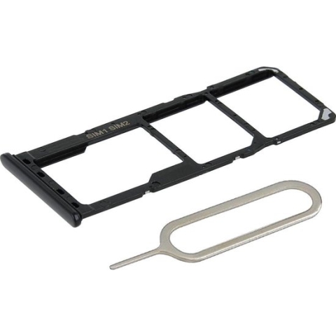 MMOBIEL Dual Sim Tray Kaart Houder Nano Slot voor Samsung Galaxy A21s - A217  - Zwart
