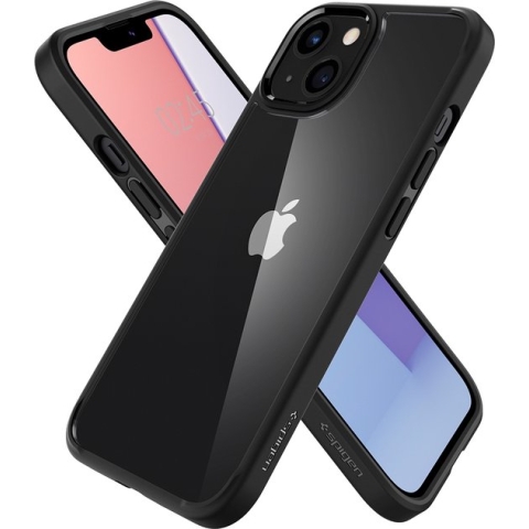 Spigen Ultra Hybrid PU en TPU Air Cushion hoesje voor iPhone 13 mini - zwart