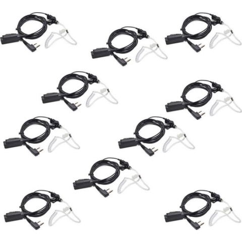 10x Baofeng & Kenwood security oortje/microfoon