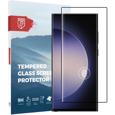Rosso 9H Tempered Glass Screen Protector Geschikt voor Samsung Galaxy S23 Ultra | Fingerprint Friendly | Glasplaatje | Beschermlaag | Beschermglas | 9H Hardheid