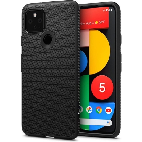 Spigen Liquid Air Google Pixel 5 Hoesje Zwart
