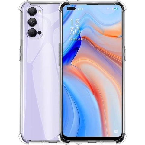 HB Hoesje voor Oppo Reno 4 5G Transparant - Anti Shock Hybrid Back Cover
