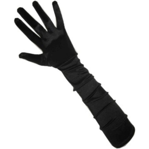 Handschoenen satijn zwart