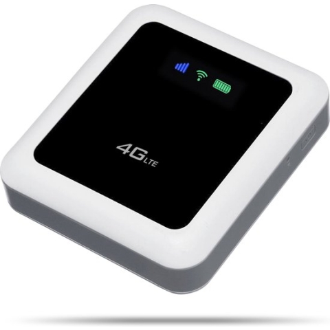 Membeli 4g MiFi Router - 4g Router met Simkaart - Wifi Buddy Wifi Hotspot - Draadloos - Oplaadbaar - 150mpbs - 5200 mAh Powerbank - Wit/Zwart