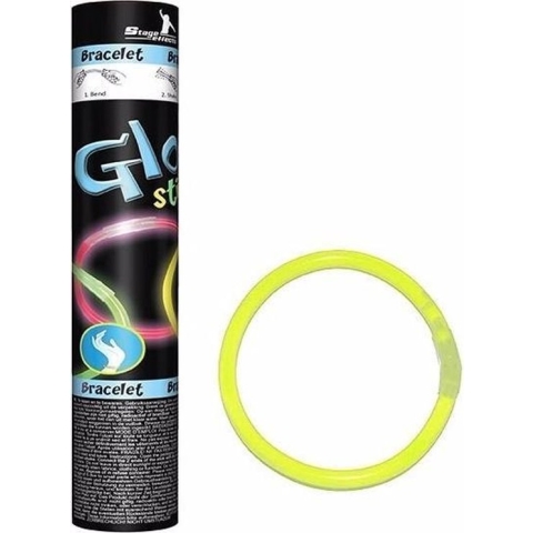 Gele glow in the dark armbandjes 100 stuks