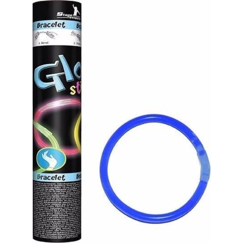 Blauwe glow in the dark armbandjes 100 stuks