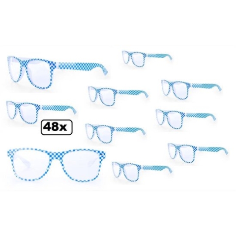 48x Oktoberfest bril blauw/wit
