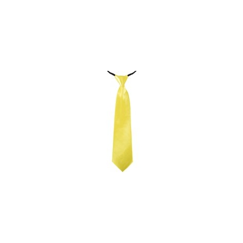 Gele carnaval verkleed stropdas 40 cm verkleedaccessoire voor dames/heren