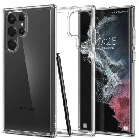 Samsung Galaxy S22 Ultra Hoesje - Spigen - Ultra Hybrid Serie - Hard Kunststof Backcover - Transparant - Hoesje Geschikt Voor Samsung Galaxy S22 Ultra