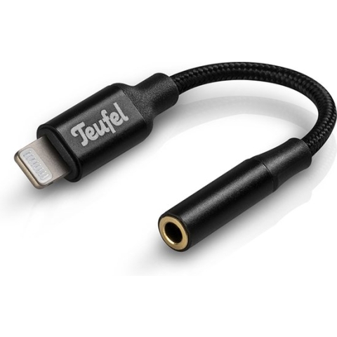 Teufel lightning adapter - Lightning naar koptelefoonaansluiting - lengte 10,5 cm - zwart