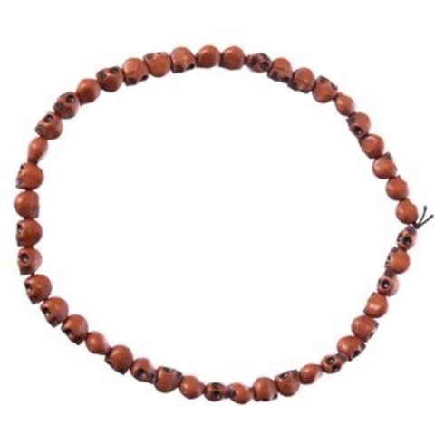 VIVING COSTUMES / JUINSA - Bruine doodskop halsketting voor volwassenen - Accessoires > Sieraden