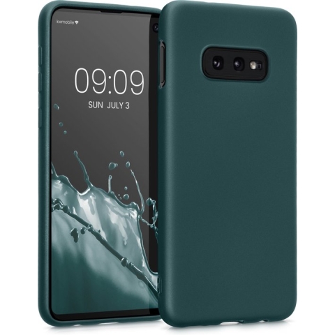 kwmobile telefoonhoesje geschikt voor Samsung Galaxy S10e - Hoesje voor smartphone - Back cover in metallic petrol