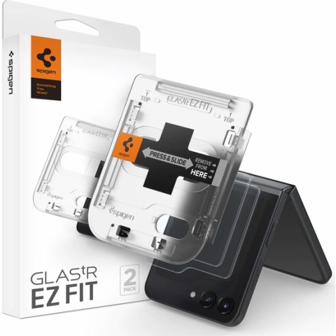 Samsung Galaxy Z Flip5 screenprotector met Montage frame - Scharnier Screen Protector - Spigen