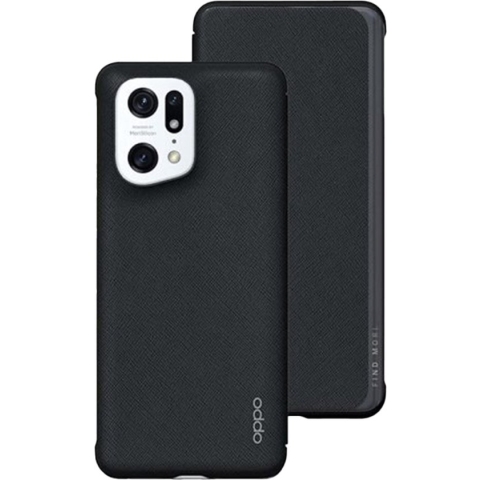 Origineel Oppo Find X5 Pro Hoesje Flip Cover Wallet Book Case Zwart