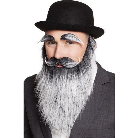 8 stuks: Set Baard Oude man met wenkbrauwen en snor