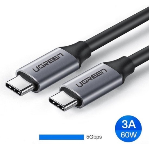 UGreen USB C naar USB C kabel 1.5 meter - 60W - PD3.1 Power Delivery