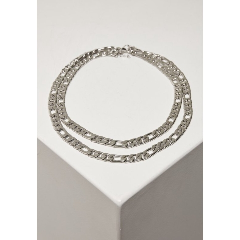 Urban Classics Ketting Figaro Layering Zilverkleurig