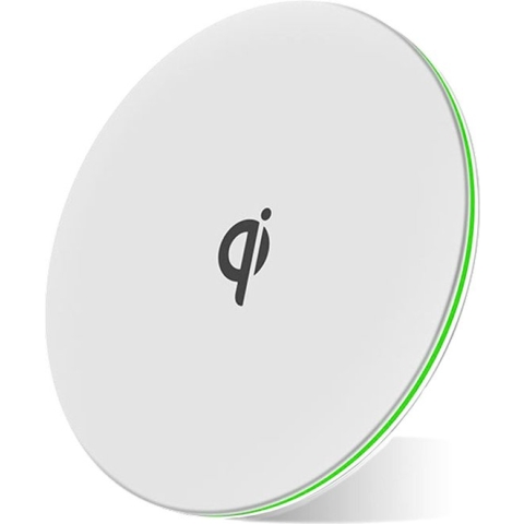 Draadloze Oplader 15W Qi Opladen – Wireless Charging Pad - iPhone Oplader – Samsung Oplader – Oplaad-pad ook voor AirPods en Galaxy Buds – Draadloze Qi Snellader – Kleur Wit