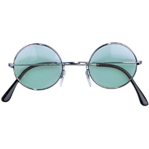 Widmann - Party zonnebril - Hippie Flower Power Sixties - ronde glazen - groen