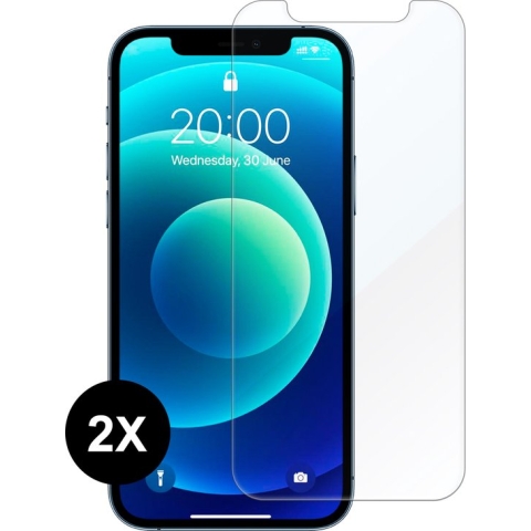 Geschikt voor iPhone 12 / 12 Pro Screenprotector Tempered Glass - 2 stuks Beschermglas