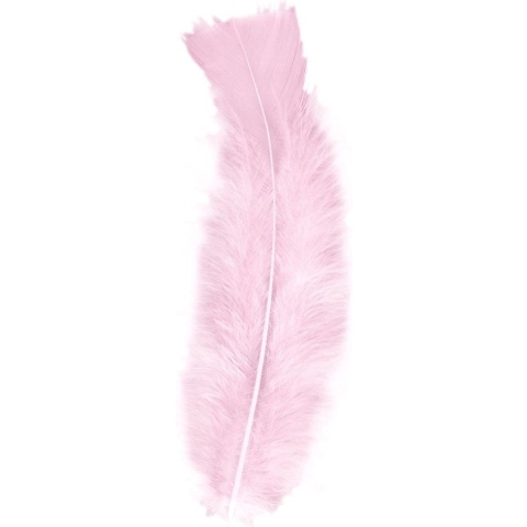 150x Licht roze veren/sierveertjes decoratie/hobbymateriaal 17 cm - Sierveren - Veertjes - Hobby materiaal om mee te knutselen