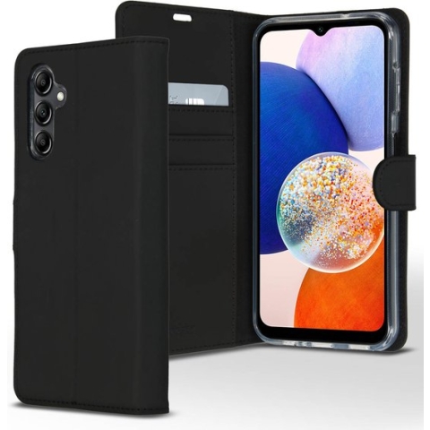 Samsung Galaxy A14 (4G) / A14 (5G) Hoesje Met Pasjeshouder - Accezz Wallet Softcase Bookcase - Zwart