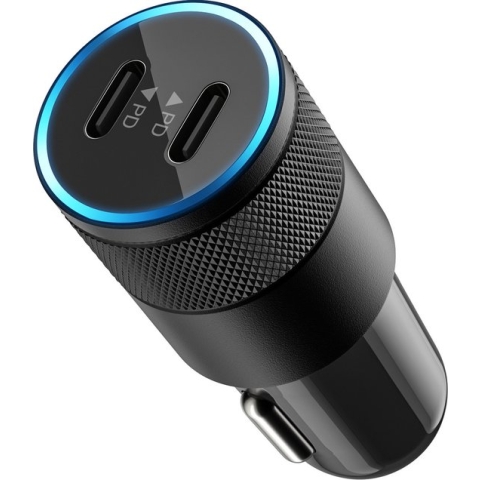 MMOBIEL Autolader Dual USB-C - 40W - 2 Poorten Type-C Snellader Sigarettenaansteker Power Delivery Telefoon Oplader Auto Adapter voor o.a. iPhone, Samsung Galaxy, Universeel - Zwart