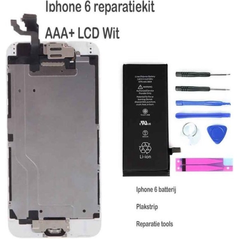 Iphone 6 LCD reparatie en upgrade kit Beginner - Wit