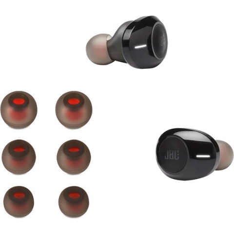 kwmobile 6x cover voor in-ear oortjes voor JBL Tune 120TWS / T125TWS - Vervangende oordopjes van siliconen in zwart - 3 maten
