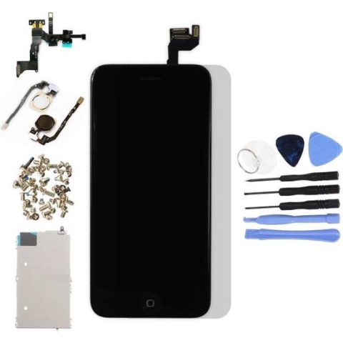 Voor Apple iPhone 6S 4.7" - A+ Voorgemonteerd LCD scherm Zwart & Tools + Screen Guard