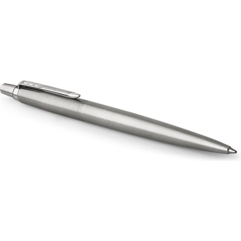 Parker Jotter Balpen | Roestvrij staal met chromen afwerking | Medium punt | Blauwe inkt | met Geschenkdoos