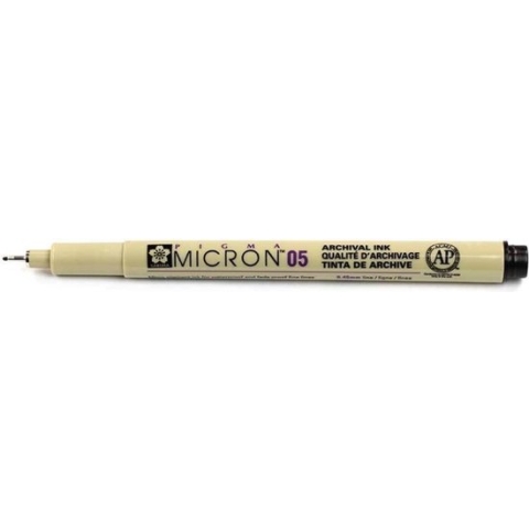 Sakura Bruynzeel fineliner spits pigma micron 0.45 mm zwart ds a 12st