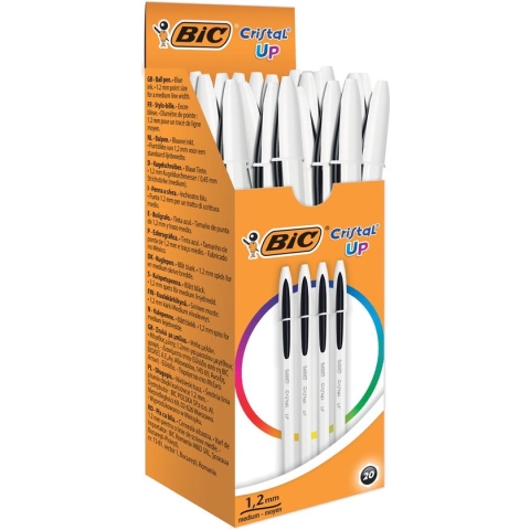 Bic balpen Cristal Up zwart 20 stuks