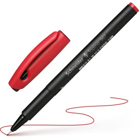 Schneider fineliner - Topliner 967 - 0,4mm - rood - S-9672