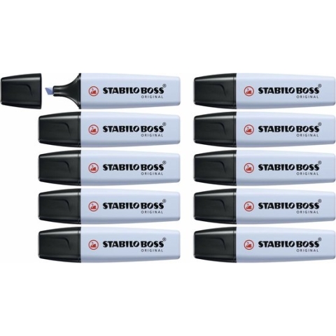 Markeerstift STABILO Boss Original 70/111 pastel baby blauw - 10 stuks - 10 stuks